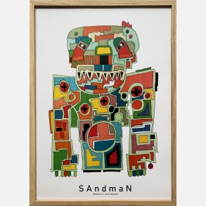 SAndmaN indrammet i eg 43,5x31,5 cm