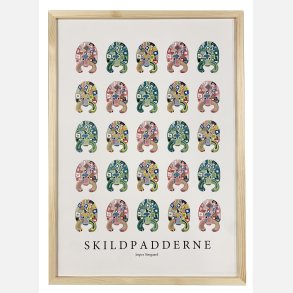 Skildpadderne 47x34 cm indrammet i nordiskfyr