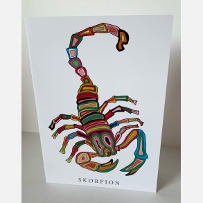 Skorpion   dobbeltkort 21x15 cm