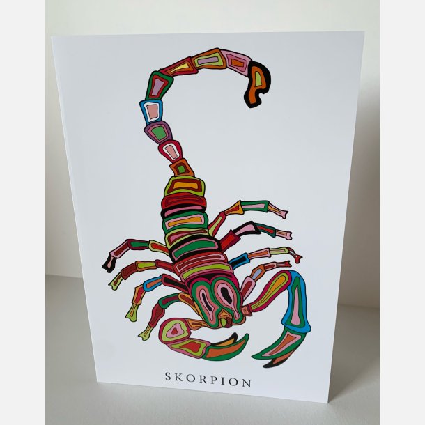 Skorpion   dobbeltkort 21x15 cm
