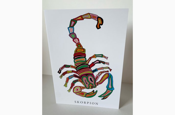 Skorpion   dobbeltkort 21x15 cm