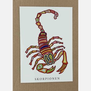 Skorpionen  rd  21x15 cm   (24. oktober - 22. november)