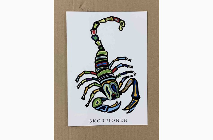 Skorpionen  sort 21x15 cm   (24. oktober - 22. november)