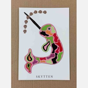 Skytten pink   21x15 cm  (23. november - 21. december)