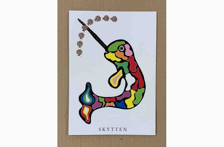 Skytten sort  21x15 cm  (23. november - 21. december)