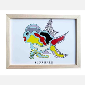 Slrhale 16,5x22,5 cm indrammet i fyrtr