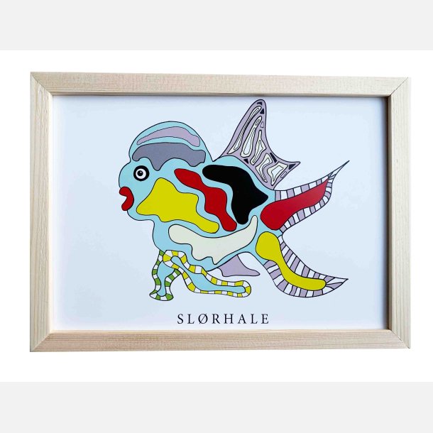 Slrhale 16,5x22,5 cm indrammet i fyrtr