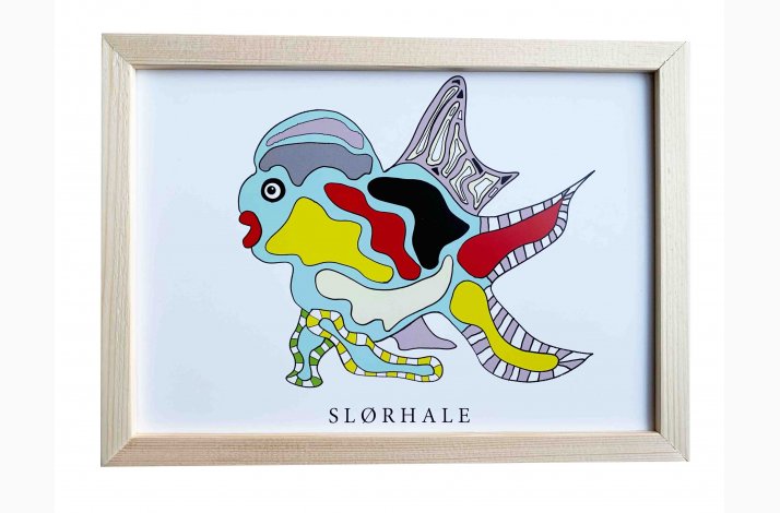 Slrhale 16,5x22,5 cm indrammet i fyrtr