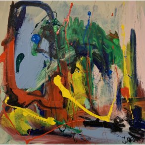 Smiler bagved alt det andet  50x50 cm - reserveret