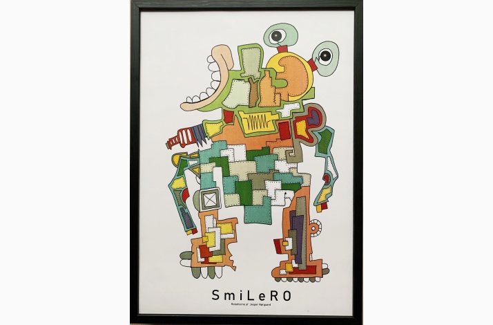 SmiLeRO indrammet i sort ramme 43,5x31,5 cm