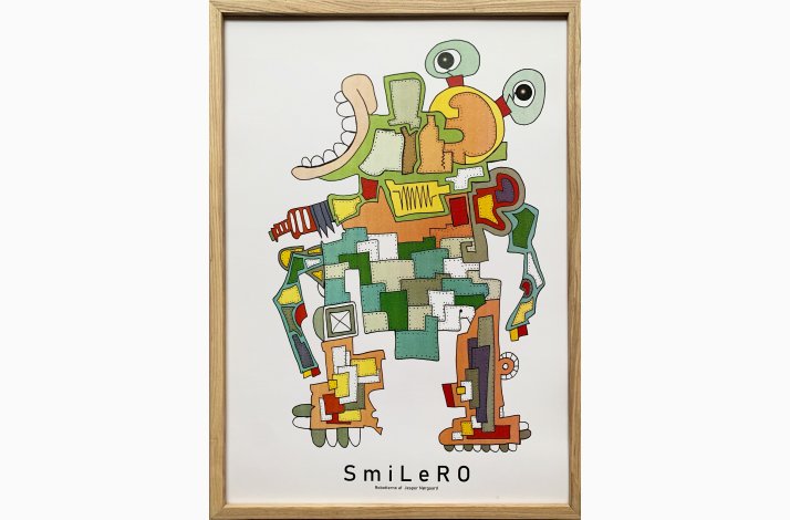SmiLeRO indrammet i eg 43,5x31,5 cm