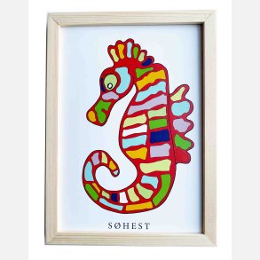 Shest  22,5x16,5 cm indrammet i fyrtr