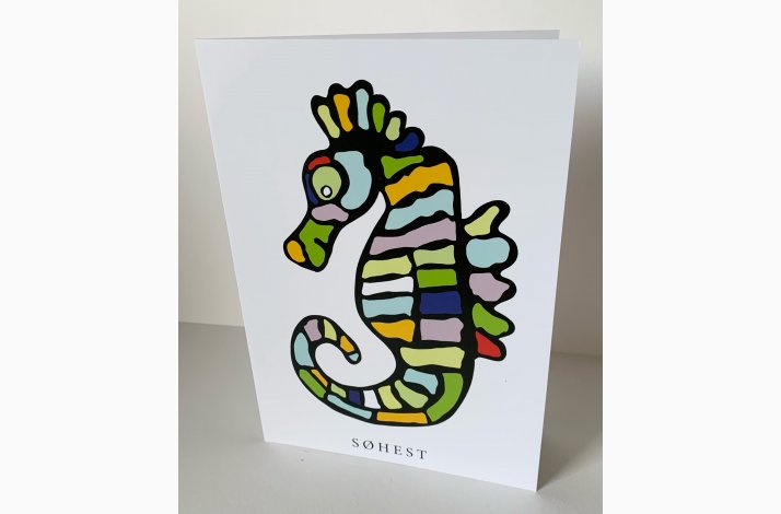 Shest  (sort)   dobbeltkort 21x15 cm
