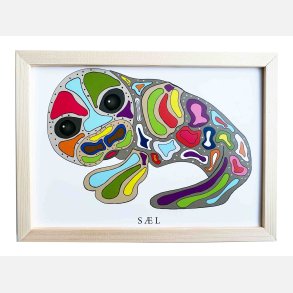 Sl  16,5x22,5 cm indrammet i fyrtr