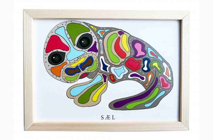 Sl  16,5x22,5 cm indrammet i fyrtr