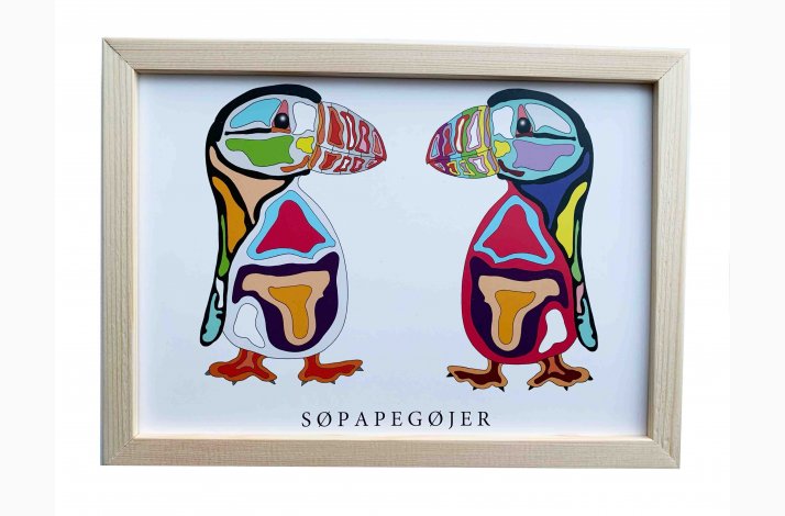 Spapegjer  16,5x22,5 cm indrammet i fyrtr