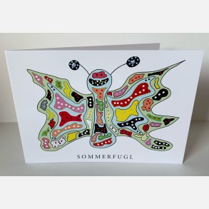 Sommerfugl  15x21 cm dobbeltkort