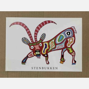 Stenbukken  rd   21x15 cm  (21. december - 19. januar) 