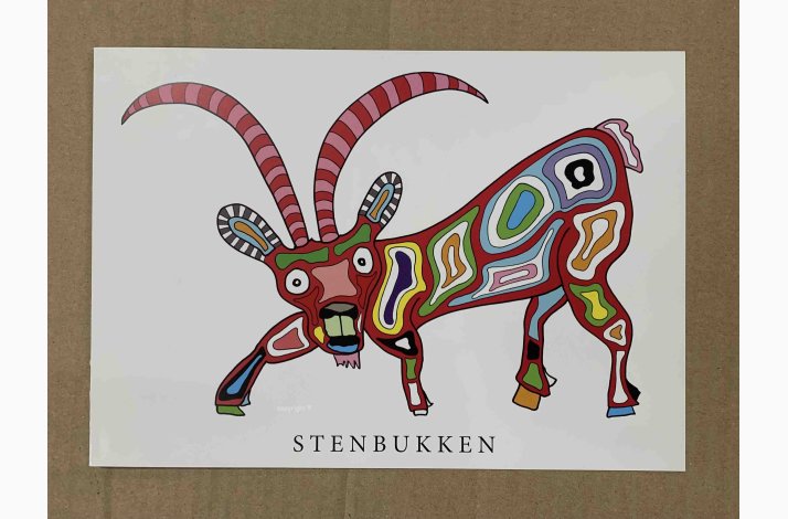 Stenbukken  rd   21x15 cm  (21. december - 19. januar) 
