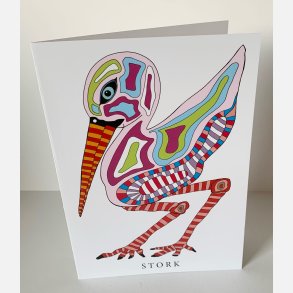 Stork   dobbeltkort 21x15 cm