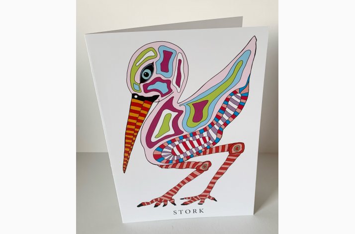 Stork   dobbeltkort 21x15 cm