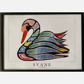Svane  sort 31,5x43,5 cm