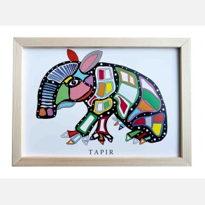 Tapir  16,5x22,5 cm indrammet i fyrtr