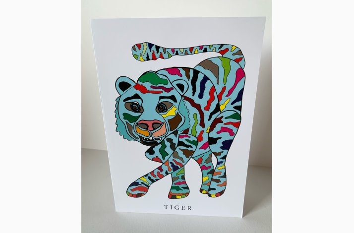 Tiger   dobbeltkort 21x15 cm