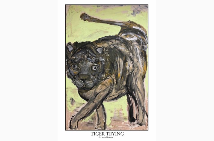 Tiger Trying 100x70 cm poster