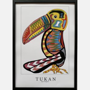 Tukan  gul 43,5x31,5 cm