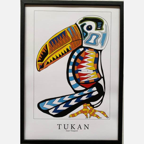 Tukan  hvid 43,5x31,5 cm