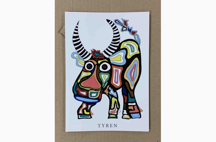 Tyren  sort  21x15 cm   (21.april - 21. maj)