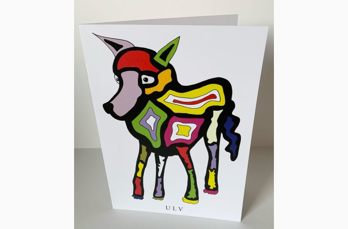 Ulv   dobbeltkort 21x15 cm