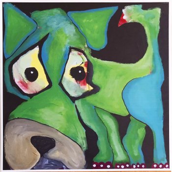 Green Dog - Limited Aluprint